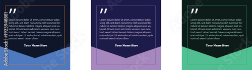 Modern Quote Templates with Placeholder Text and Name