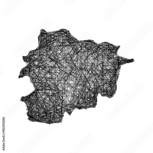 Sketch Andorra outline map design