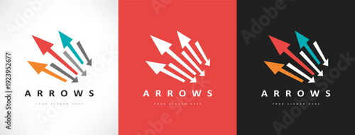 Arrows logo vector. Design illustration.