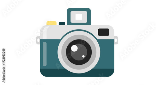 Camera Image, Vector Illustration, Flat Design, Photography Concept, for Creative Projects