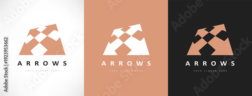 Arrows logo vector. Design illustration.
