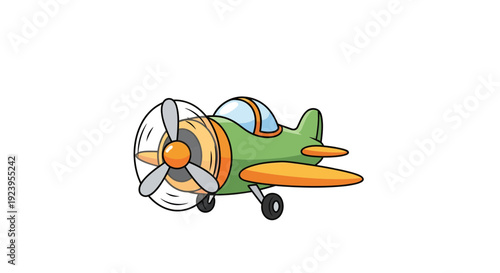 Cartoon Airplane Vector Illustration, Flat Design for Travel, Transportation and Aviation Concepts