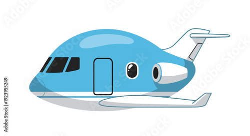 Cartoon Airplane Vector Illustration, Travel Concept, Flat Design, Aviation Graphic