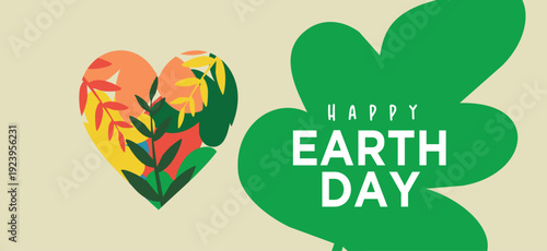 Earth day concept on white background, World environment day