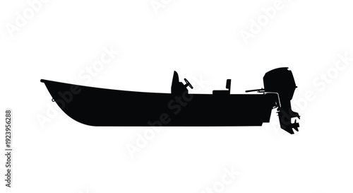 A dark boat outline against a white background a striking silhouette