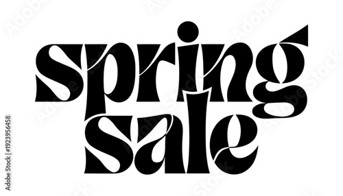 The text “spring sale” in a stylish font 