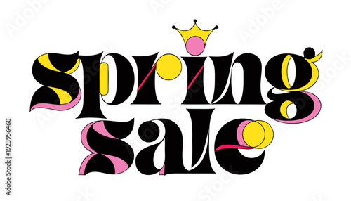 The text “spring sale” in an elegant, stylish font