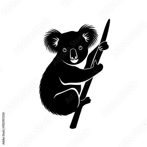 Koala Australian Wildlife Silhouette Vector Art