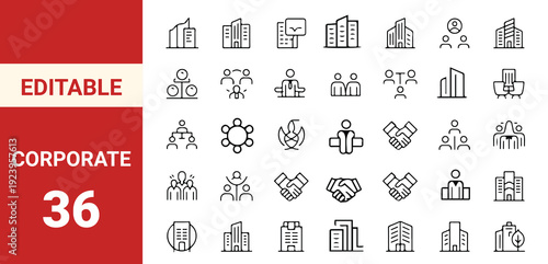 Corporate Productivity and Time Management solid icon set. Containing Efficiency, Deadline, Workflow, and Productivity Dashboard. Solid vector icons for process, strategy, and project management.