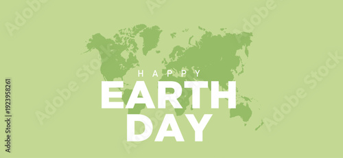 Earth day concept on white background, World environment day