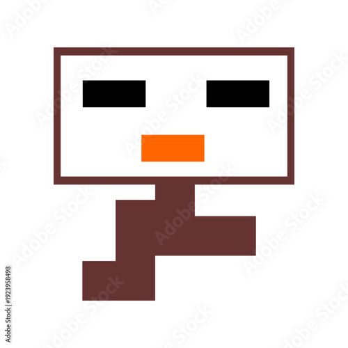 Minimal Pixel Character Icon Design