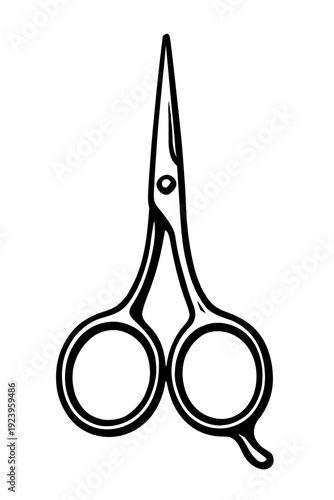 Professional Stylist Scissors Vector Illustration - Classic Tool for Haircutting