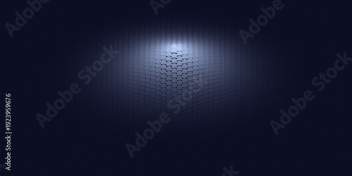 Abstract Blue Honeycomb Grid Pattern for Bio-Tech and Laboratory Research Background
