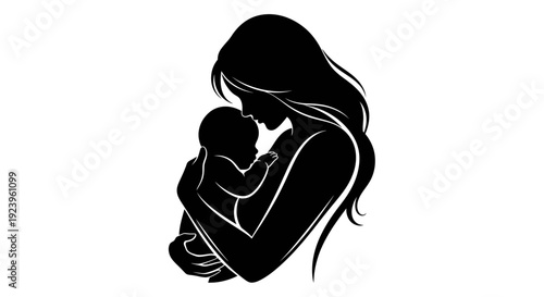 Mother Holding Newborn Baby.