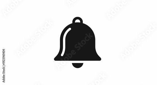 Black Bell Icon Simple Design.