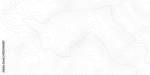 Abstract topo contour map on white background. The concept of a conditional geography scheme and the terrain path. Design materials. Print image, Abstract bacground. Vector illustration.       