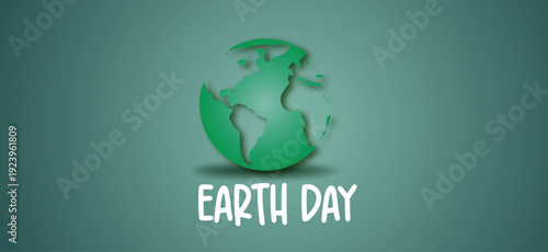 Earth day concept on white background, World environment day
