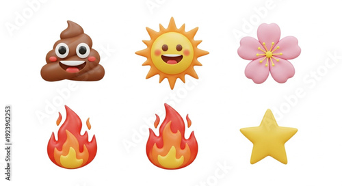 Collection of various emoji symbols representing different concepts and emotions 1.