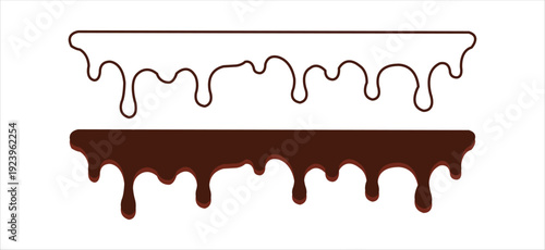 Chocolate drip border vector design
