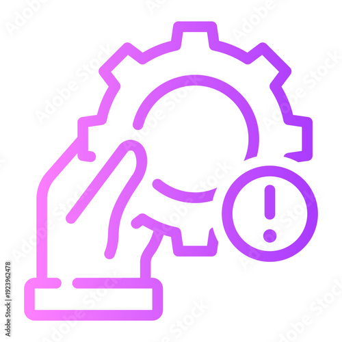 warning gradient icon