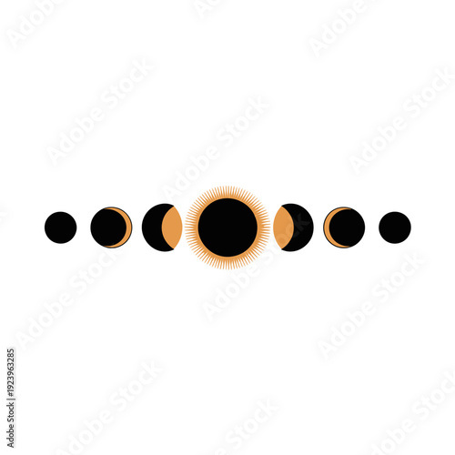 A minimalist representation of the lunar phases