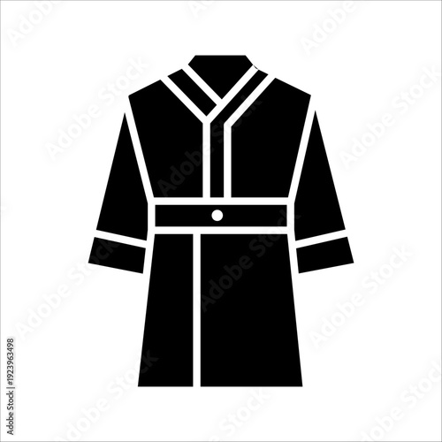 Bathrobe line design. Beauty, robe, bath, spa icon vector illustration. Bathrobe editable stroke icon.
