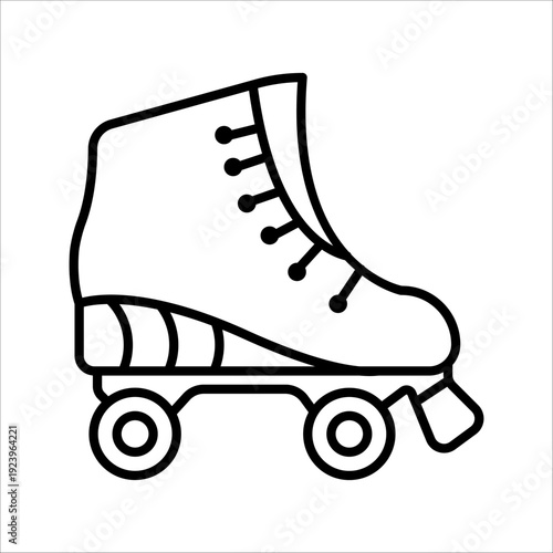 Roller skate icon symbol. Vector isolated rollerskating element in trendy style flat sign