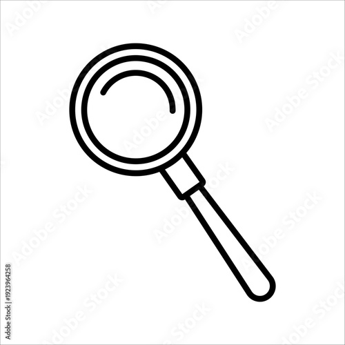 Magnifying glass icon. Search and find magnifier. Magnifying glass, Zoom, Loupe, icons button, vector, sign, symbol, logo, illustration, editable stroke, flat design style isolaated on white
