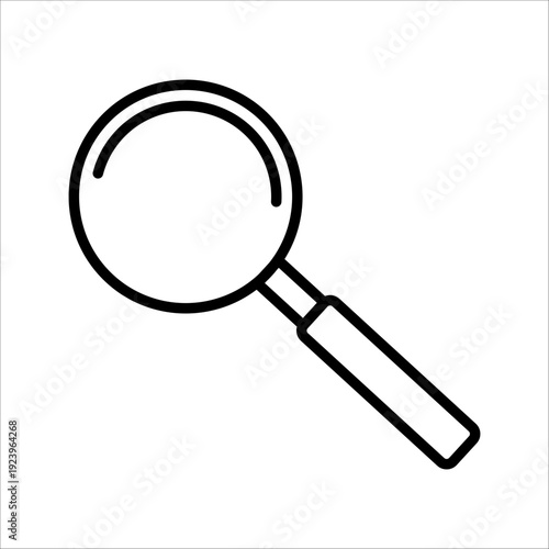 Magnifying glass icon. Search and find magnifier. Magnifying glass, Zoom, Loupe, icons button, vector, sign, symbol, logo, illustration, editable stroke, flat design style isolaated on white