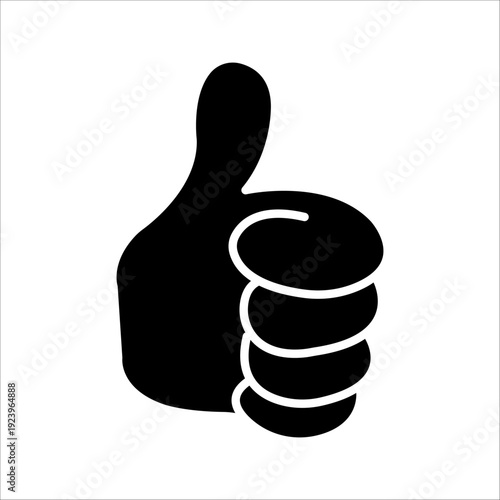 approval, excellent, very good icon. thumb up symbol. web design sign and infographic element