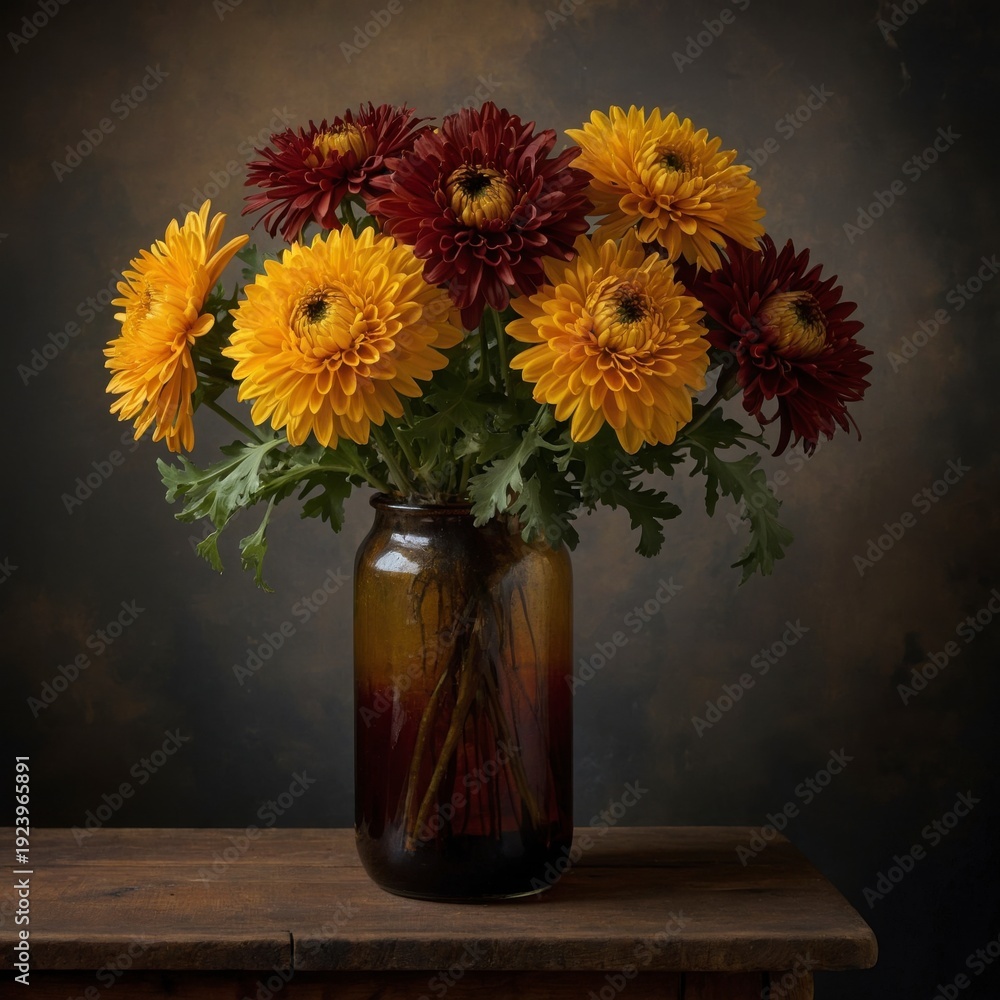 Fototapeta premium Chrysanthemums in vase