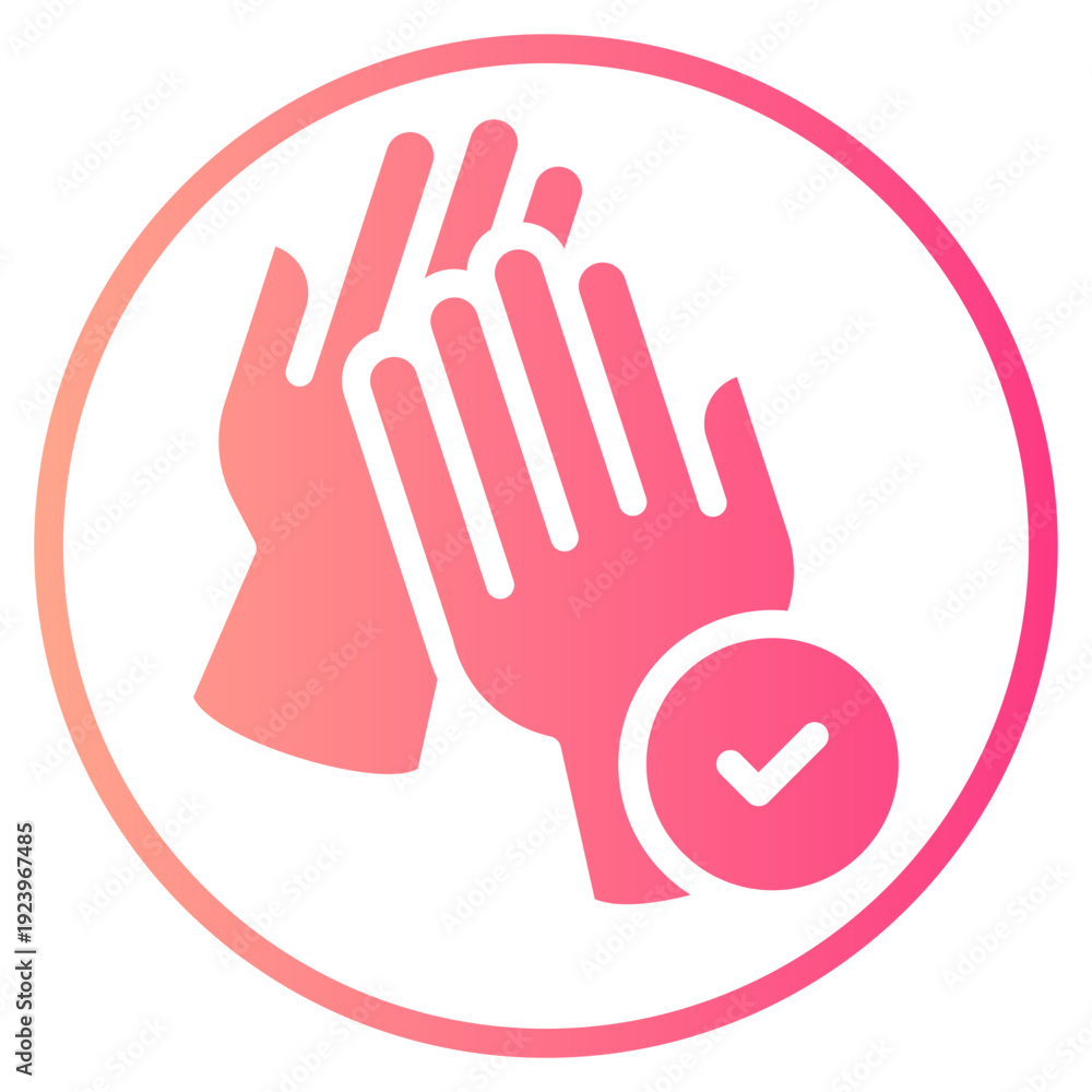 Obraz premium check gradient icon