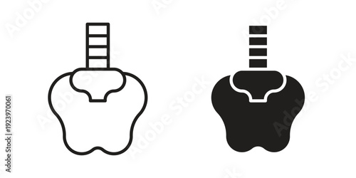 Pelvic area icons suitable for infographics, websites and print media and interfaces. Line vector icon.