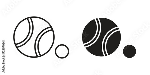 Petanque icons suitable for infographics, websites and print media and interfaces. Line vector icon.