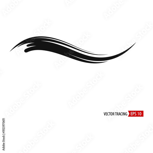 A black and white image of an eyebrow