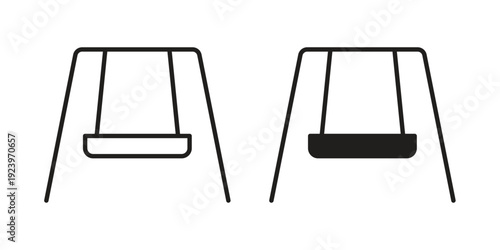 Porch swing icons suitable for infographics, websites and print media and interfaces. Line vector icon.