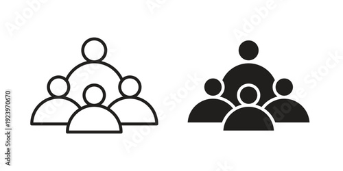 Population icons suitable for infographics, websites and print media and interfaces. Line vector icon.