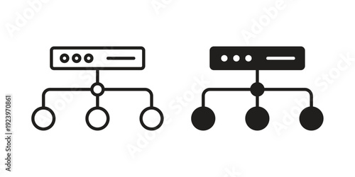 Proxy server icons suitable for infographics, websites and print media and interfaces. Line vector icon.