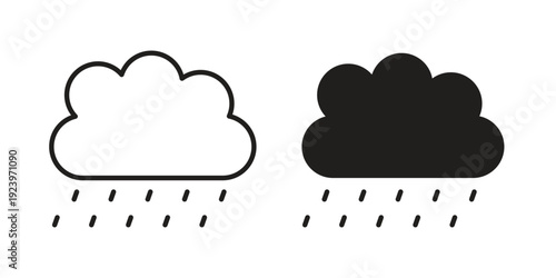 Raining icons suitable for infographics, websites and print media and interfaces. Line vector icon.
