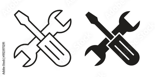 Repair tools icons suitable for infographics, websites and print media and interfaces. Line vector icon.