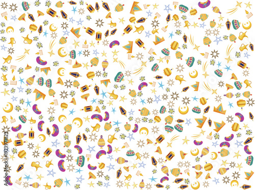 Ramadan Kareem pattern Islamic background Eid Mubarak celebration vector design