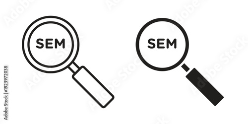 SEM icons suitable for infographics, websites and print media and interfaces. Line vector icon.