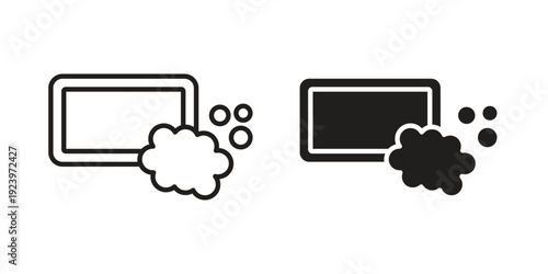 Soap cleaning icons suitable for infographics, websites and print media and interfaces. Line vector icon.