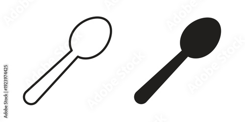 Tablespoon icons suitable for infographics, websites and print media and interfaces. Line vector icon.