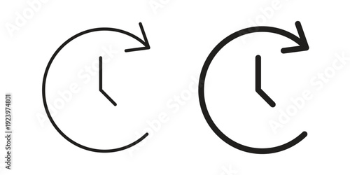 Timelapse icons suitable for infographics, websites and print media and interfaces. Line vector icon.