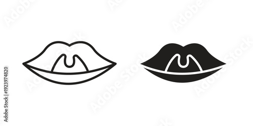 Tonsil icons suitable for infographics, websites and print media and interfaces. Line vector icon.