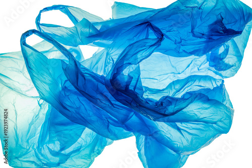 Cuadro en lienzo Plastic waste from discarded disposable plastic bags in an aesthetic representat