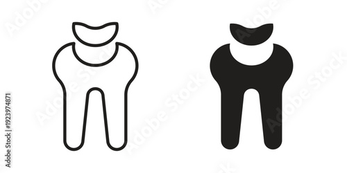 Tooth filling icons suitable for infographics, websites and print media and interfaces. Line vector icon.