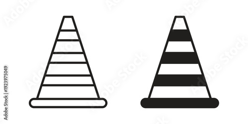 Traffic Cone icons suitable for infographics, websites and print media and interfaces. Line vector icon.