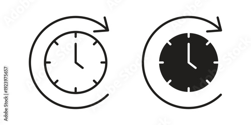 Wait time icons suitable for infographics, websites and print media and interfaces. Line vector icon.
